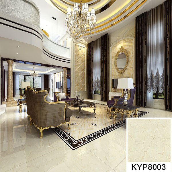 Z6官网大理石瓷砖：金线莎安娜KYP8003 铺贴成效