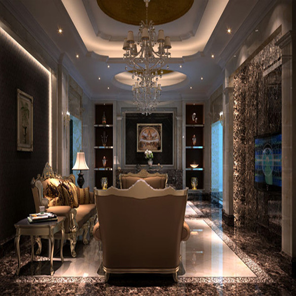 Z6官网大理石瓷砖：深啡网KYP8015地面铺贴成效