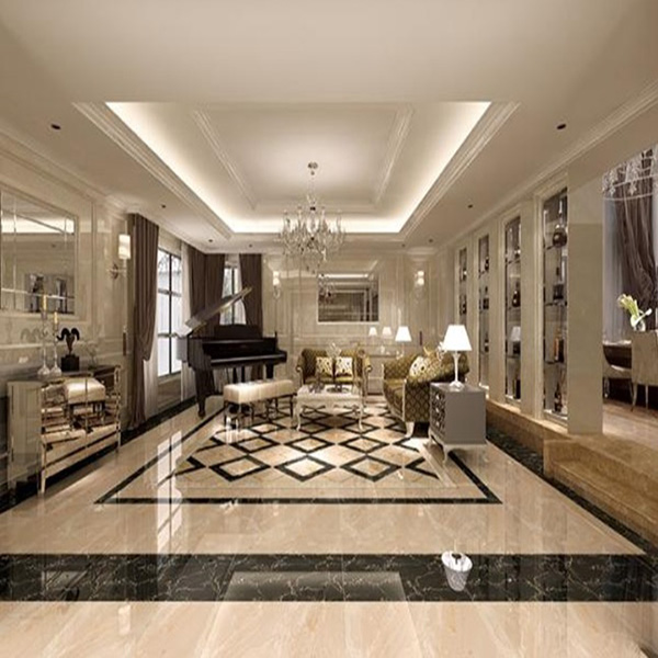 03Z6官网大理石瓷砖：黑金花KYB8017空间铺贴成效图