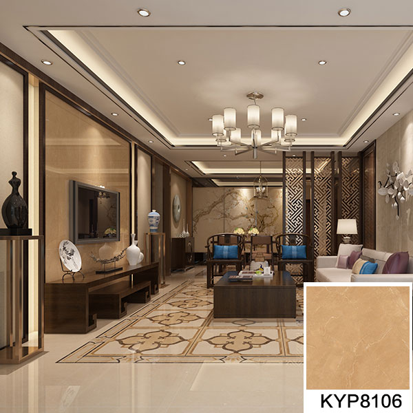 金世纪米黄KYP8106地面铺贴成效图