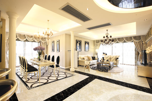 Z6官网大理石瓷砖KYG8009+KYB8017+KYB8015-DH 成效图