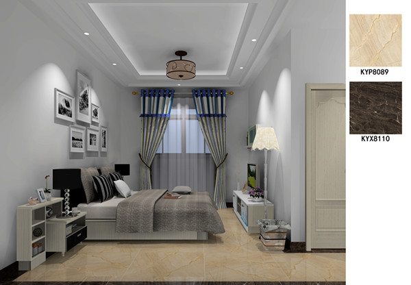 Z6官网瓷砖利用成效：佛山季园和府115方现代风格户型装建成效鉴赏