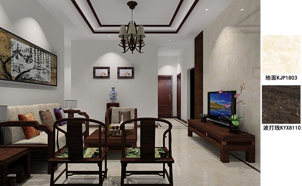 Z6官网瓷砖利用成效：徐州开元翡翠湾G户型装建成效鉴赏