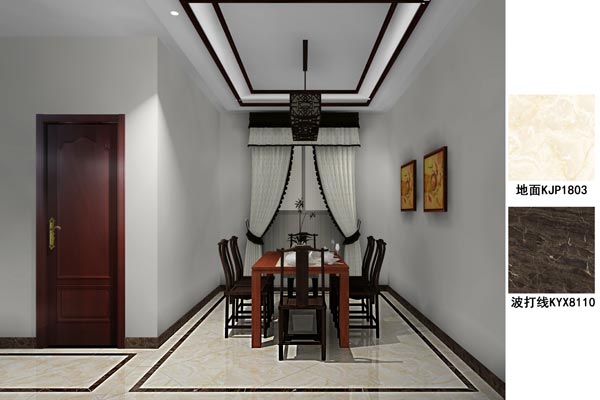 Z6官网瓷砖利用成效：徐州开元翡翠湾G户型装建成效鉴赏
