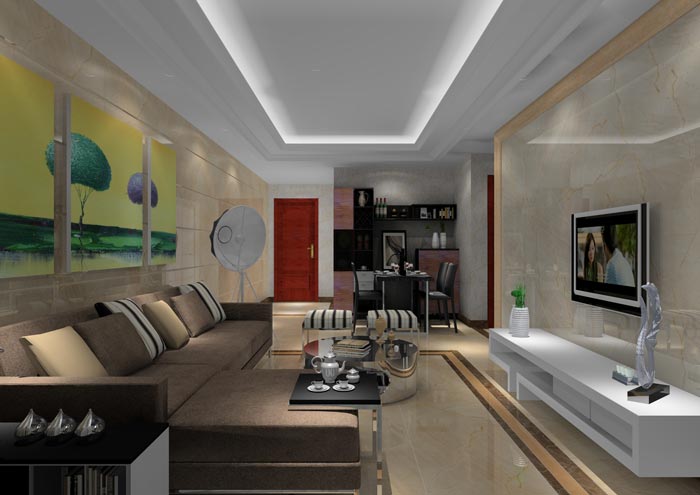 Z6官网家装：佛山丹灶桂丹颐景园74㎡简约现代装建成效鉴赏