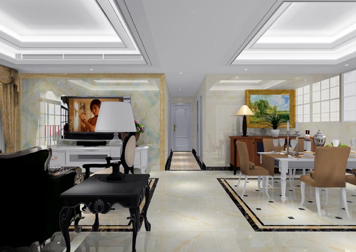 Z6官网家装：佛山恒宝御龙湾128㎡的欧式风格装建鉴赏