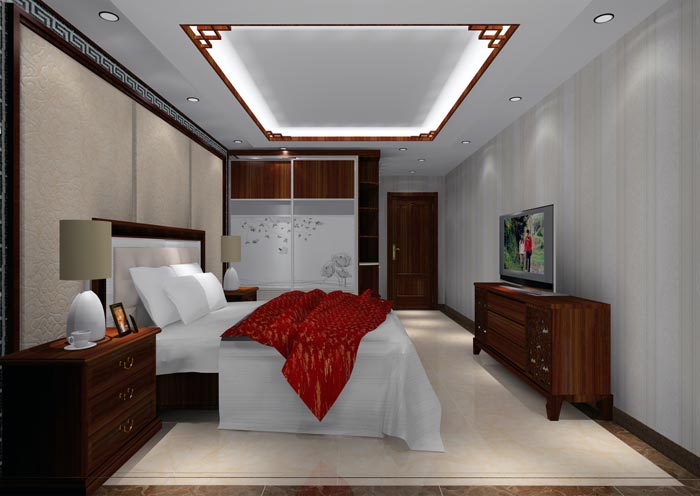 Z6官网家装：井冈山和谐家园安设幼区130㎡中式风格装建鉴赏