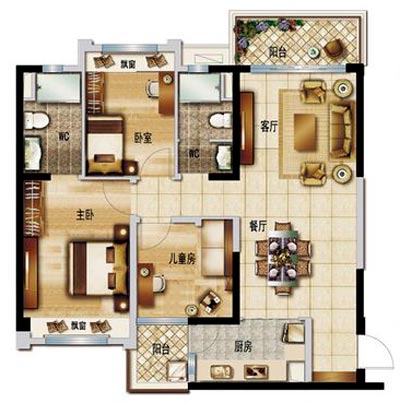 Z6官网家装：顺德碧桂园桂澜山108㎡的新中式风格装建鉴赏