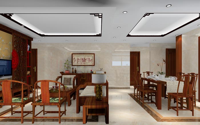 Z6官网家装：佛山龙湖春江名城120㎡的中式风格装建鉴赏