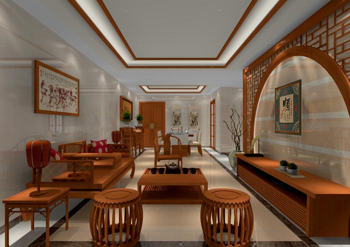 Z6官网家装：佛山佛山容桂颐澳花圃116㎡的中式风格装建鉴赏