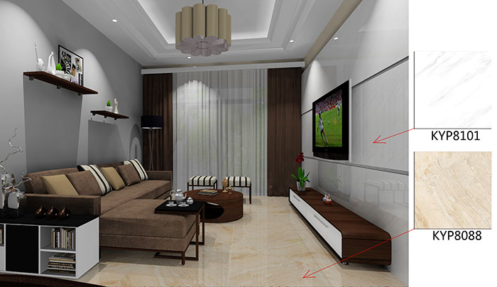 佛山美的花湾城装建案例客厅成效图