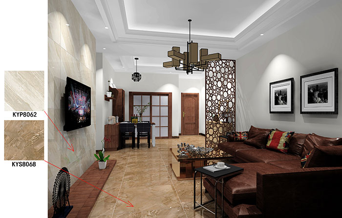 大沥碧桂园·华府装建案例客餐厅成效图